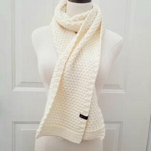 Toby Ivory Waffle Knit 100% Acrylic Scarf , 67 inches, Unisex